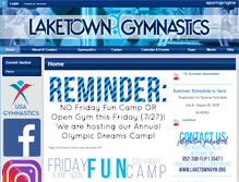 Tablet Screenshot of laketowngym.org